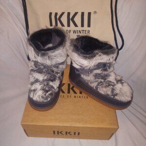 IKKI Women's winter boots (real Rabbits fur)